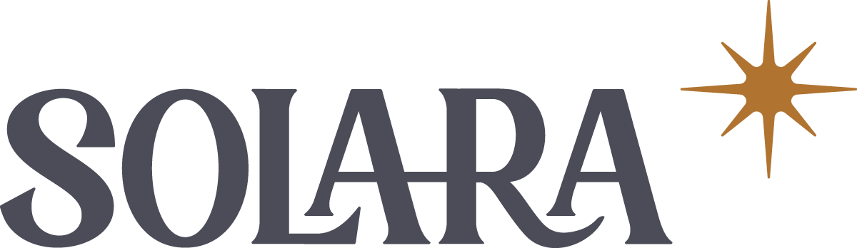 The image features the word "SOLARA" in large letters with a starburst graphic to the right.